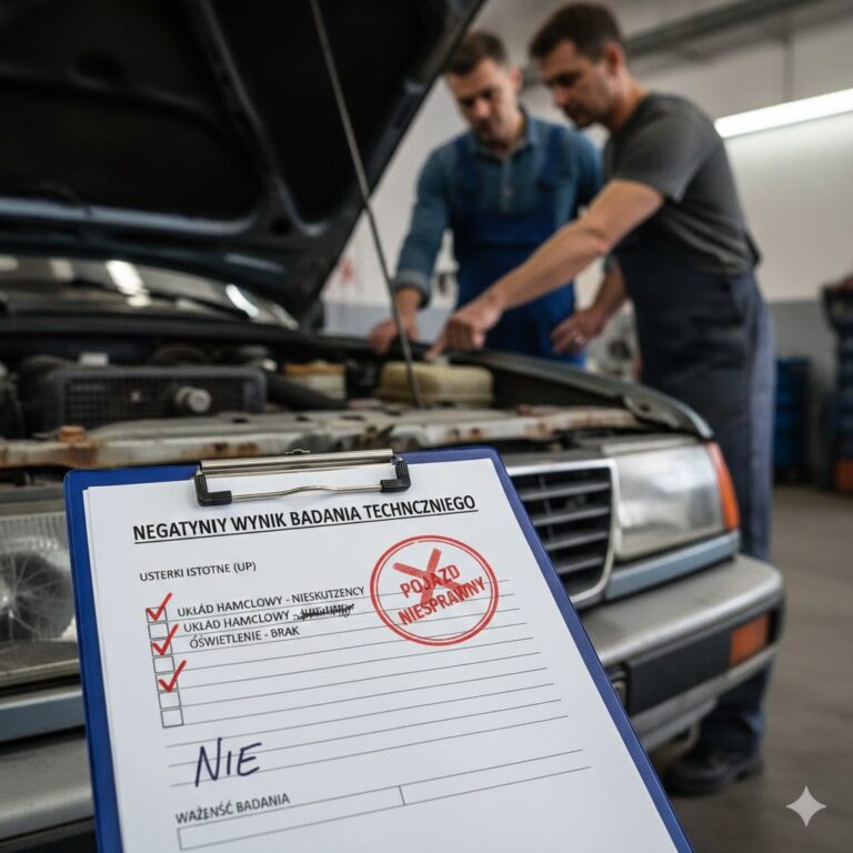negatywny przegląd samochodu czy można jeździć